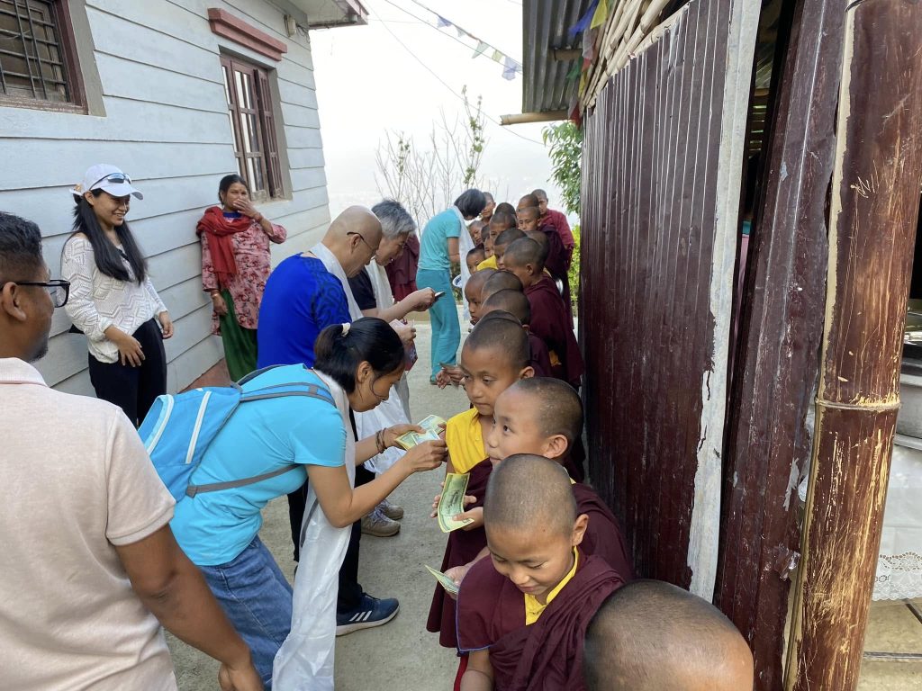 donation to monks